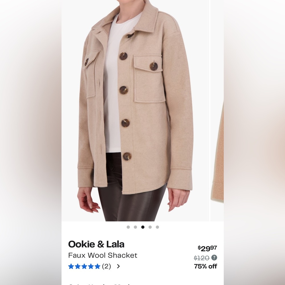 Tan Button-Up Jacket - Picture 4 of 6